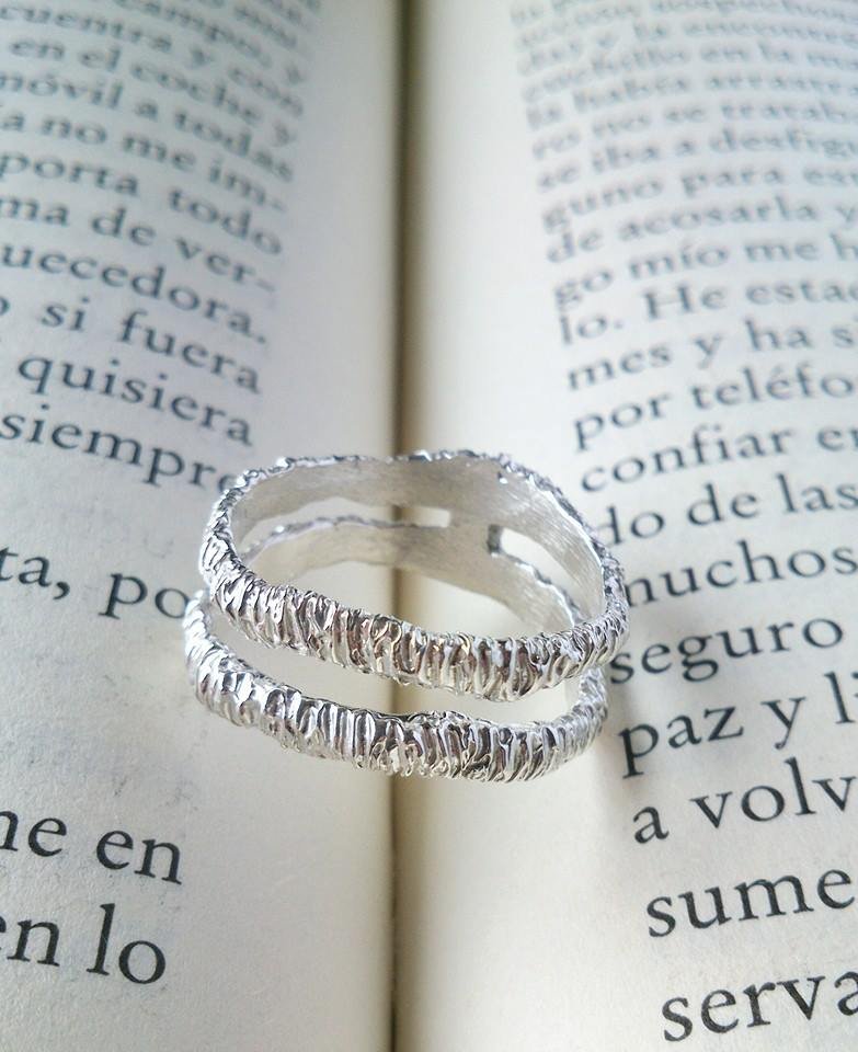Anillo plata doble