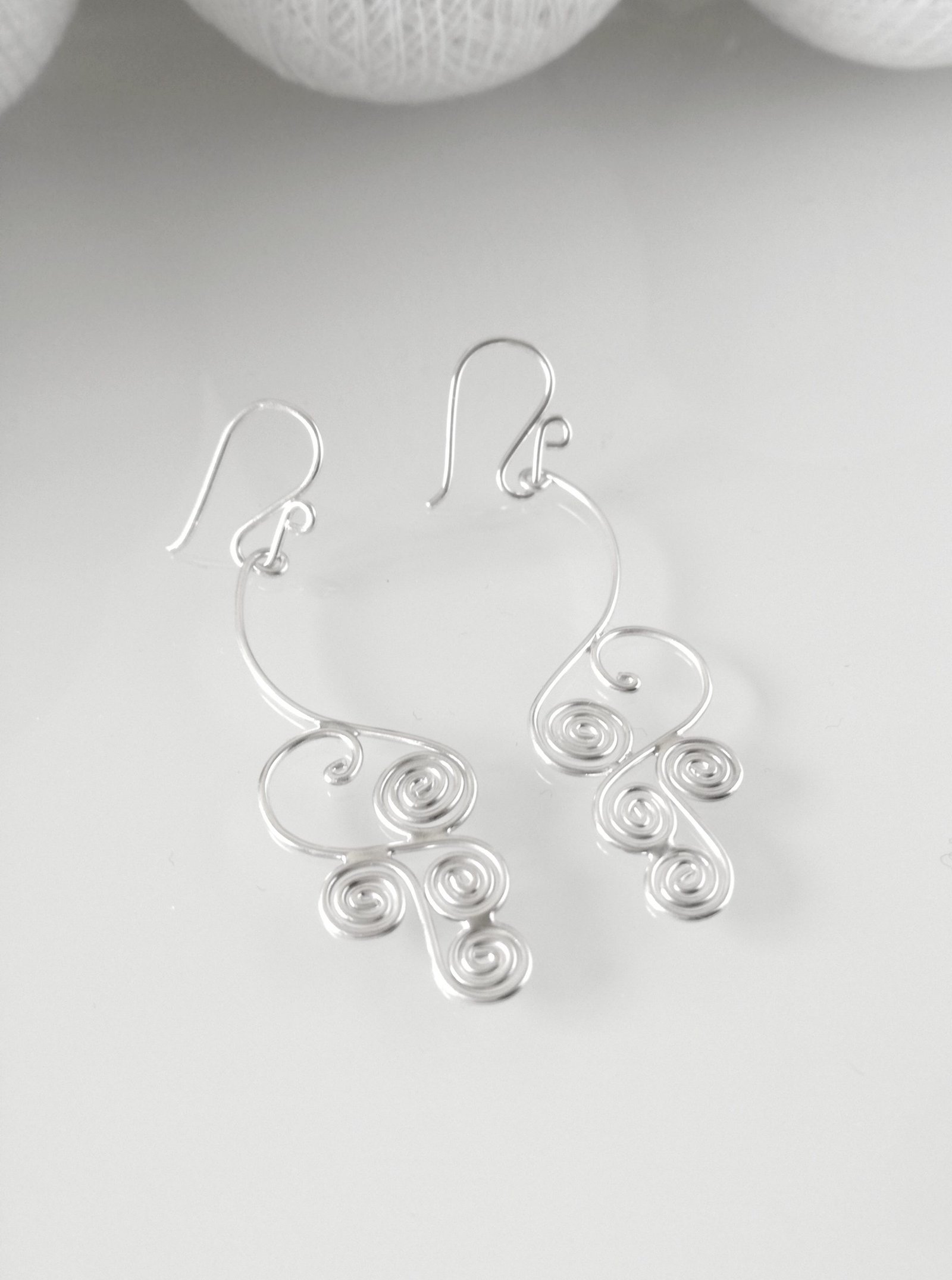 Pendiente de plata filigrana