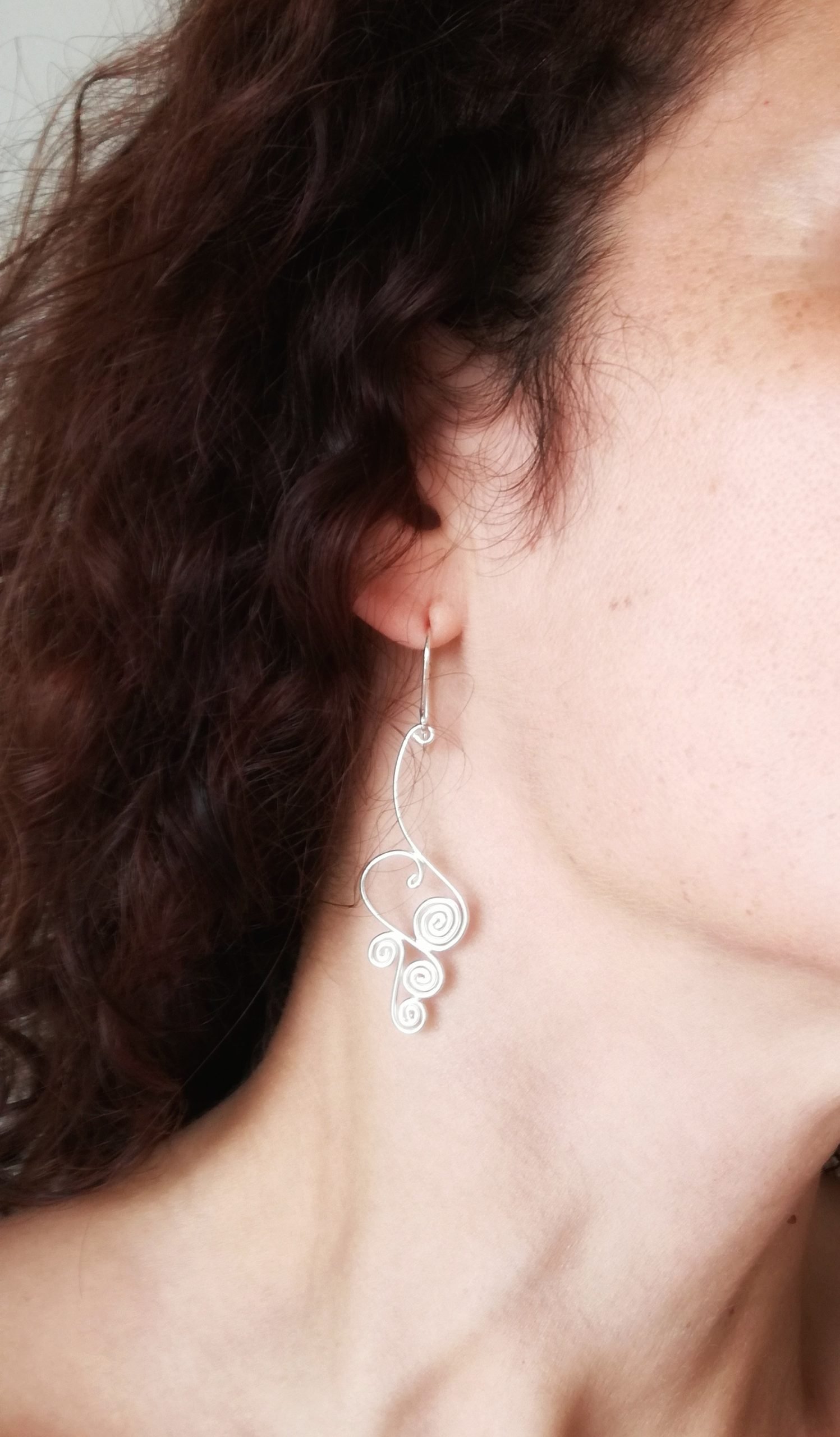 Pendiente de plata filigrana