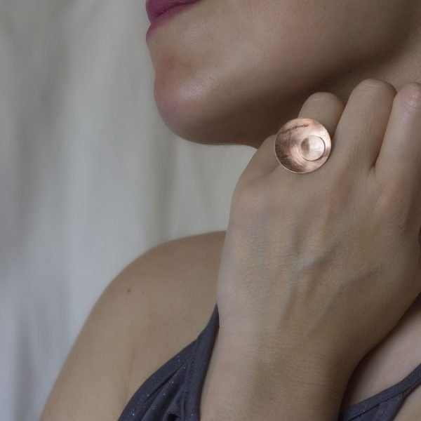 Anillo cobre y plata