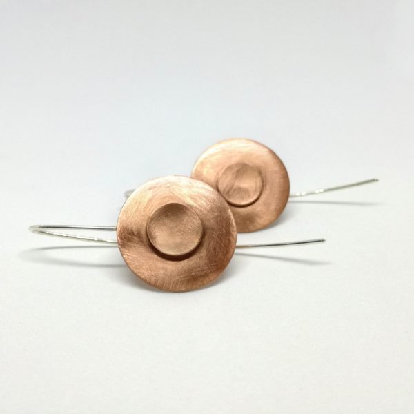 Pendiente de cobre y plata