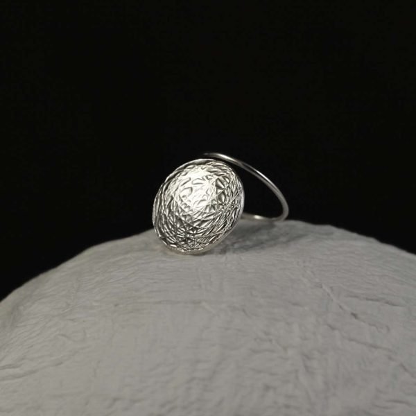 Anillo geometrico de plata