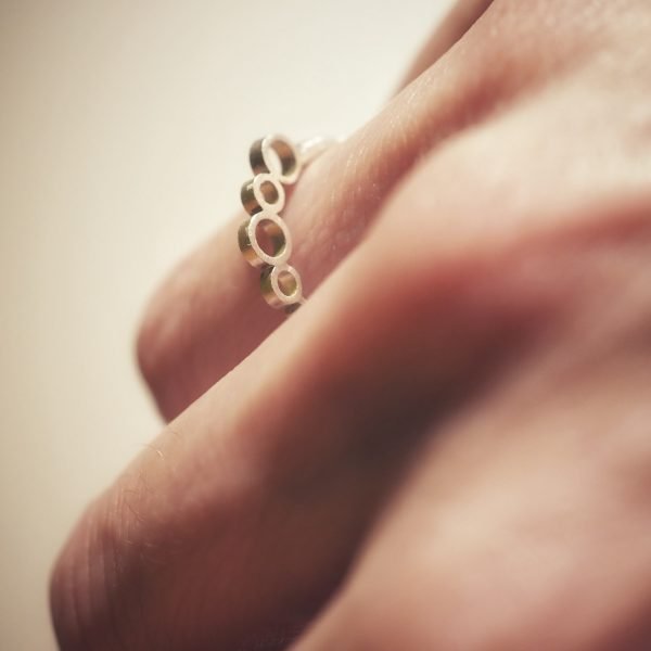 Anillo círculos plata