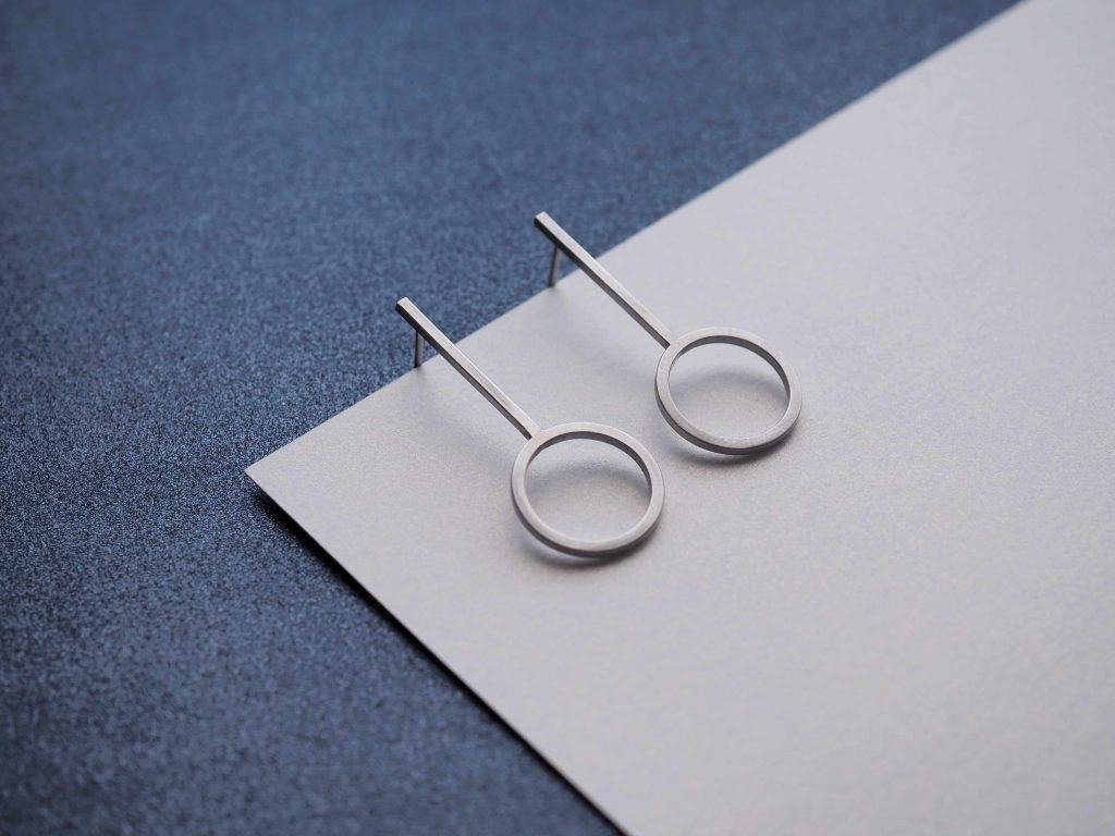 Pendientes geometricos plata