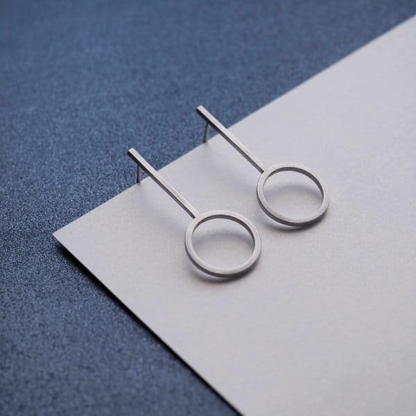 Pendientes geometricos plata