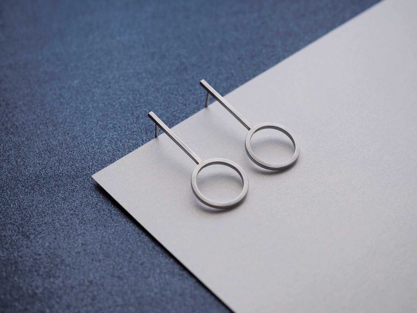 Pendientes geometricos plata