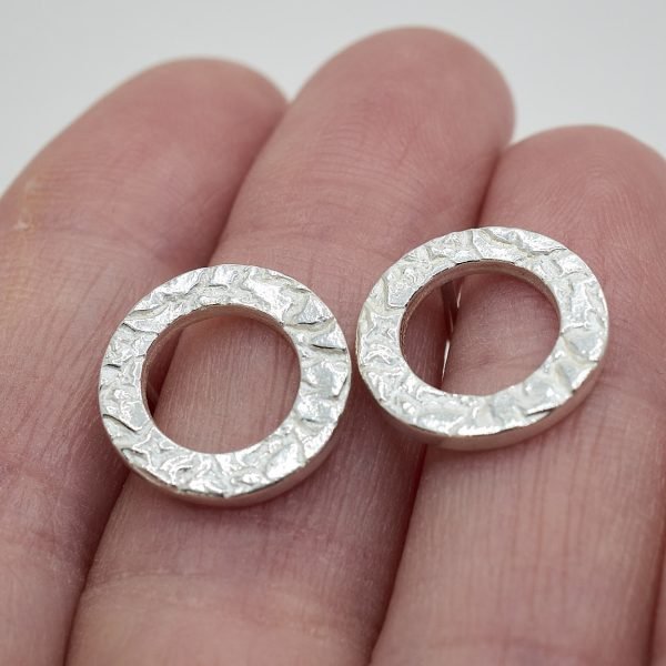 Pendientes de plata circulo